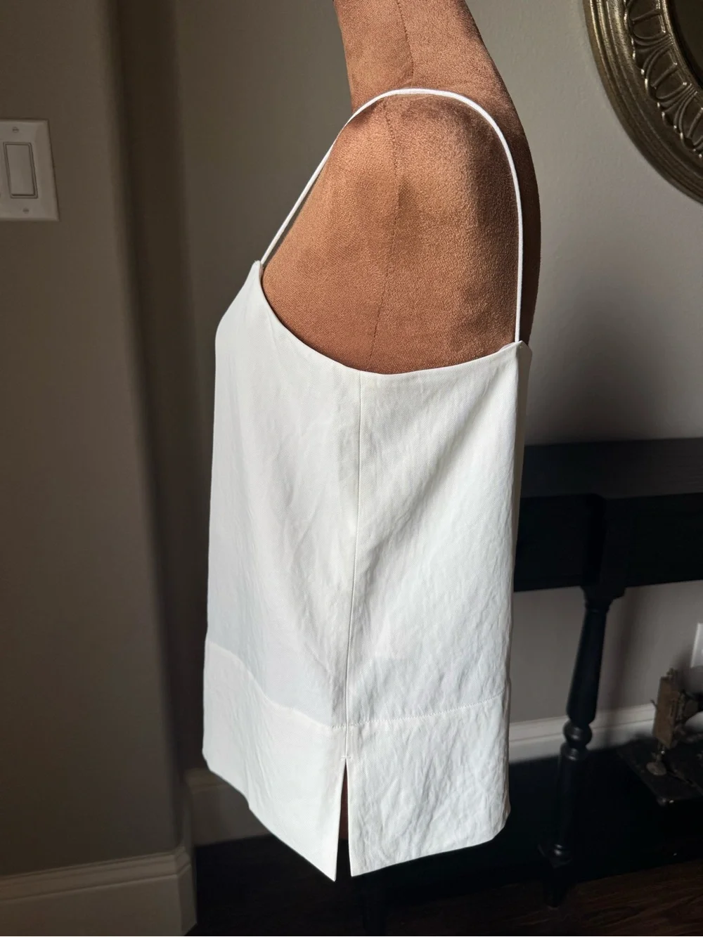 Everlane Ivory Japanese GoWeave Square Cami Tank Top Size 2 EUC